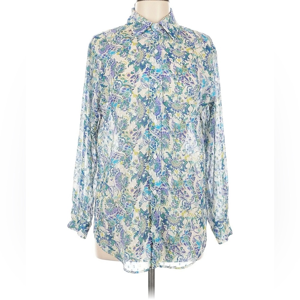 NWT Lavender brown size M long sleeve blouse